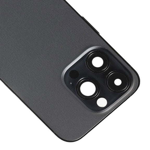 For iPhone 14 Pro Battery Back Cover with Side Keys & Card Tray, Version:US Version(Black)