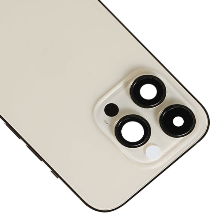 For iPhone 14 Pro Battery Back Cover with Side Keys & Card Tray, Version:US Version(Gold)