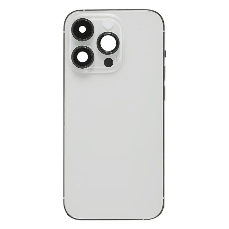 For iPhone 14 Pro Battery Back Cover with Side Keys & Card Tray, Version:US Version(Silver)
