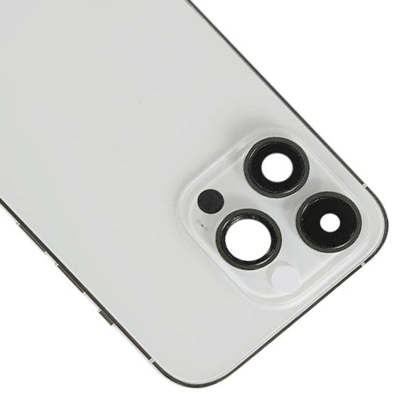 For iPhone 14 Pro Battery Back Cover with Side Keys & Card Tray, Version:US Version(Silver)