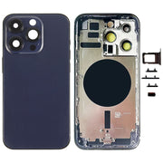 For iPhone 14 Pro Battery Back Cover with Side Keys & Card Tray, Version:China Version(Purple)