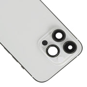 For iPhone 14 Pro Battery Back Cover with Side Keys & Card Tray, Version:CE EU Version(Silver)