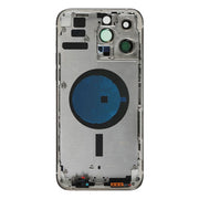 For iPhone 14 Pro Max Battery Back Cover with Side Keys & Card Tray, Version:China Version(Silver)