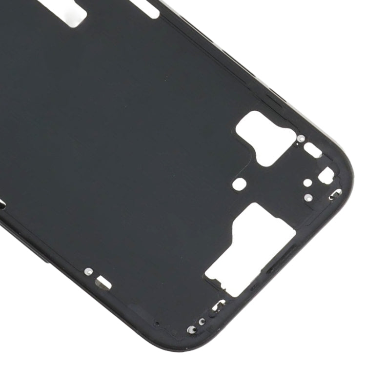 For iPhone 15 Middle Frame Bezel Plate with Side Keys + Card Tray, Version:China Version(Black)