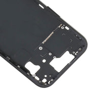 For iPhone 15 Middle Frame Bezel Plate with Side Keys + Card Tray, Version:China Version(Black)