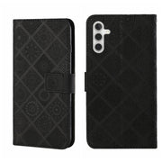 For Samsung Galaxy S25+ 5G Ethnic Style Embossed Pattern Leather Phone Case(Black)