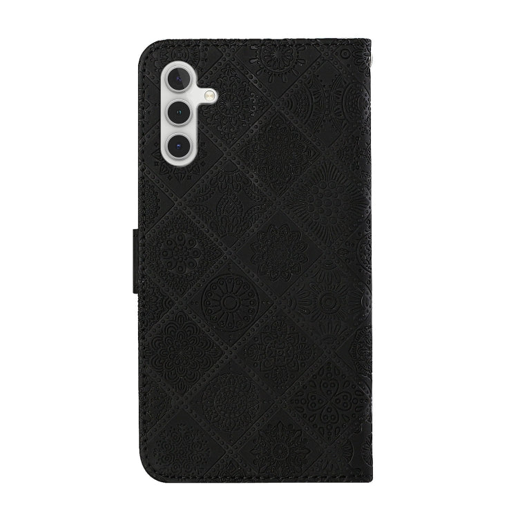For Samsung Galaxy S25+ 5G Ethnic Style Embossed Pattern Leather Phone Case(Black) - Galaxy S25+ 5G Cases by PMC Jewellery | Online Shopping South Africa | PMC Jewellery | Buy Now Pay Later Mobicred