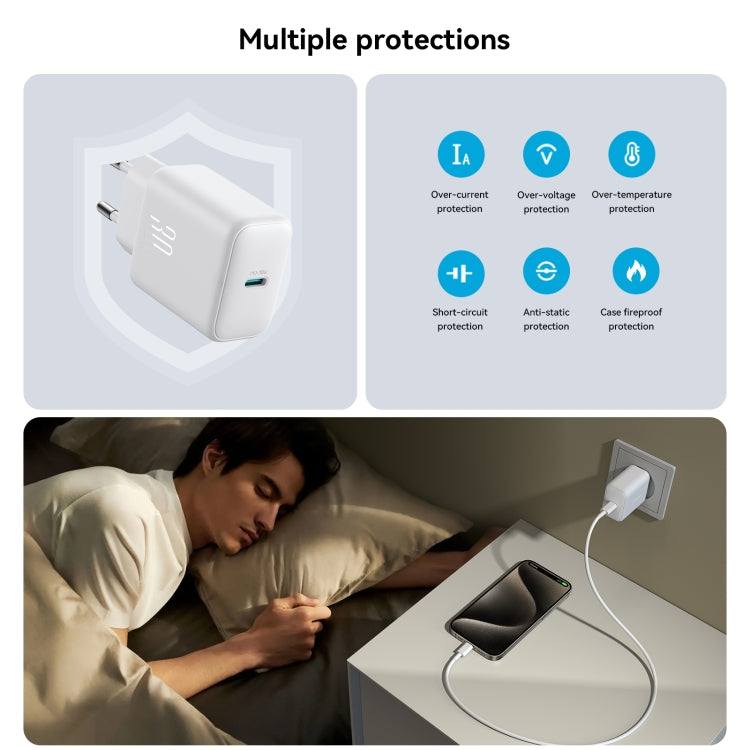 JOYROOM JR-TCF24 30W USB-C / Type-C Fast Charger, Specification:EU Plug(White) - USB Charger by JOYROOM | Online Shopping South Africa | PMC TechLife | Buy Now Pay Later Mobicred