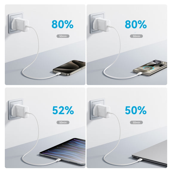 JOYROOM JR-TCF24 30W USB-C / Type-C Fast Charger, Specification:UK Plug(White)