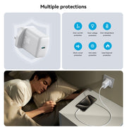 JOYROOM JR-TCF24 30W USB-C / Type-C Fast Charger, Specification:UK Plug(White)