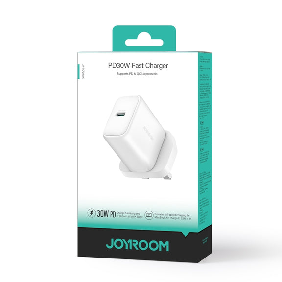 JOYROOM JR-TCF24 30W USB-C / Type-C Fast Charger, Specification:UK Plug(White)