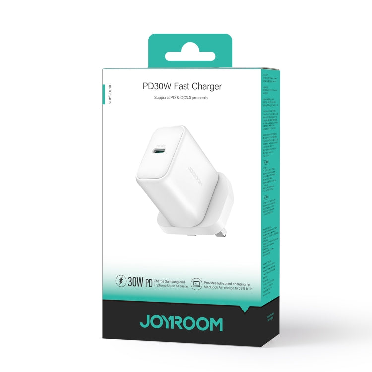 JOYROOM JR-TCF24 30W USB-C / Type-C Fast Charger, Specification:UK Plug(White)
