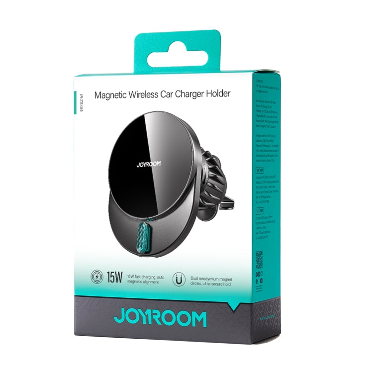 JOYROOM JR-ZS409 Magnetic Car Air Vent Phone Wireless Charging Mount(Black) - free shipping - PMC Jewellery - Order now!