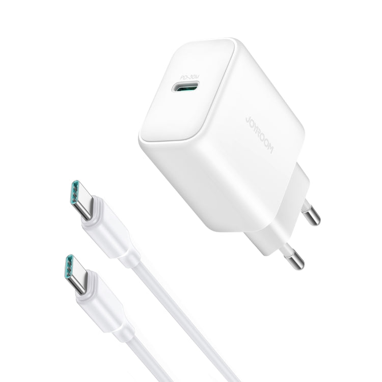 JOYROOM JR-TCF24 30W USB-C / Type-C Fast Charger with Cable Set, Specification:EU Plug(White) - USB Charger by JOYROOM | Online Shopping South Africa | PMC TechLife | Buy Now Pay Later Mobicred