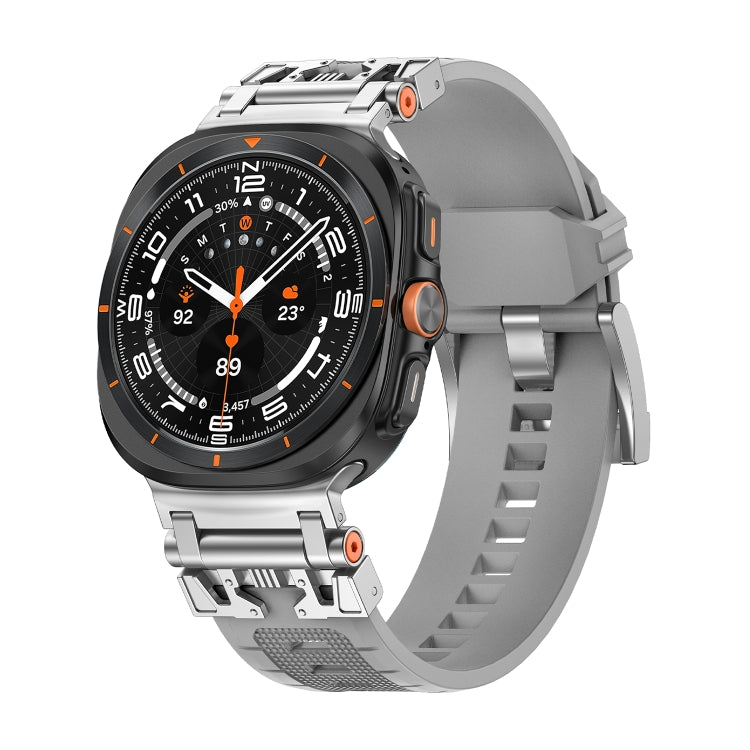 For Samsung Galaxy Watch UItra 47mm Armor TPU Sports Watch Band(Grey Silver) - free shipping - PMC TechLife - Order now!