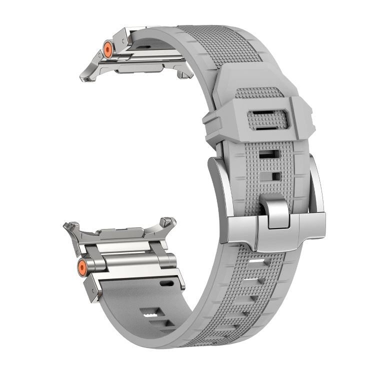 For Samsung Galaxy Watch UItra 47mm Armor TPU Sports Watch Band(Grey Silver)