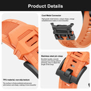 For Samsung Galaxy Watch UItra 47mm Armor TPU Sports Watch Band(Grey Silver)