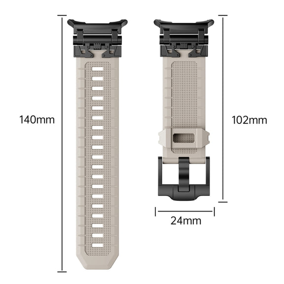 For Samsung Galaxy Watch UItra 47mm Armor TPU Sports Watch Band(Grey Silver)