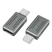 USB-C / Type-C Male to 8 Pin Female Zinc Alloy PD Adapter, Support Fast Charging / Data Transmission(Gun Metal)