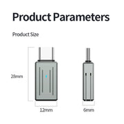 USB-C / Type-C Male to 8 Pin Female Zinc Alloy PD Adapter, Support Fast Charging / Data Transmission(Gun Metal)