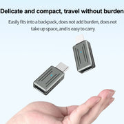 8 Pin Male to USB-C / Type-C Female Zinc Alloy PD Adapter, Support Fast Charging / Data Transmission(Gun Metal)