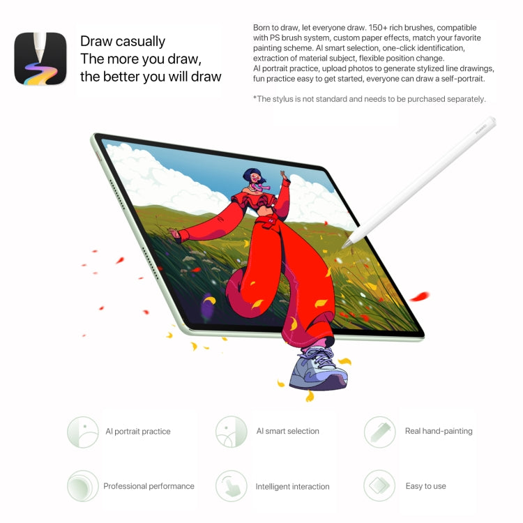 HUAWEI MatePad Air 12 inch WiFi Tablet PC, 8GB+256GB, HarmonyOS 4.2 Hisilicon Kirin 9000W, Not Support Google Play(White) - free shipping - PMc TechLife - Order now!