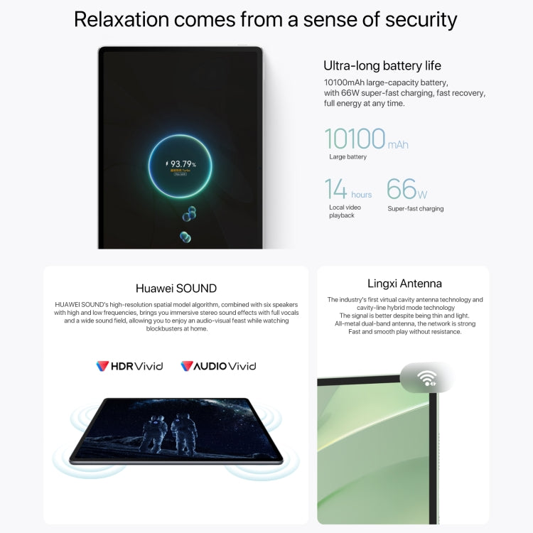 HUAWEI MatePad Air 12 inch WiFi Tablet PC, 8GB+256GB, HarmonyOS 4.2 Hisilicon Kirin 9000W, Not Support Google Play(White) - free shipping - PMc TechLife - Order now!