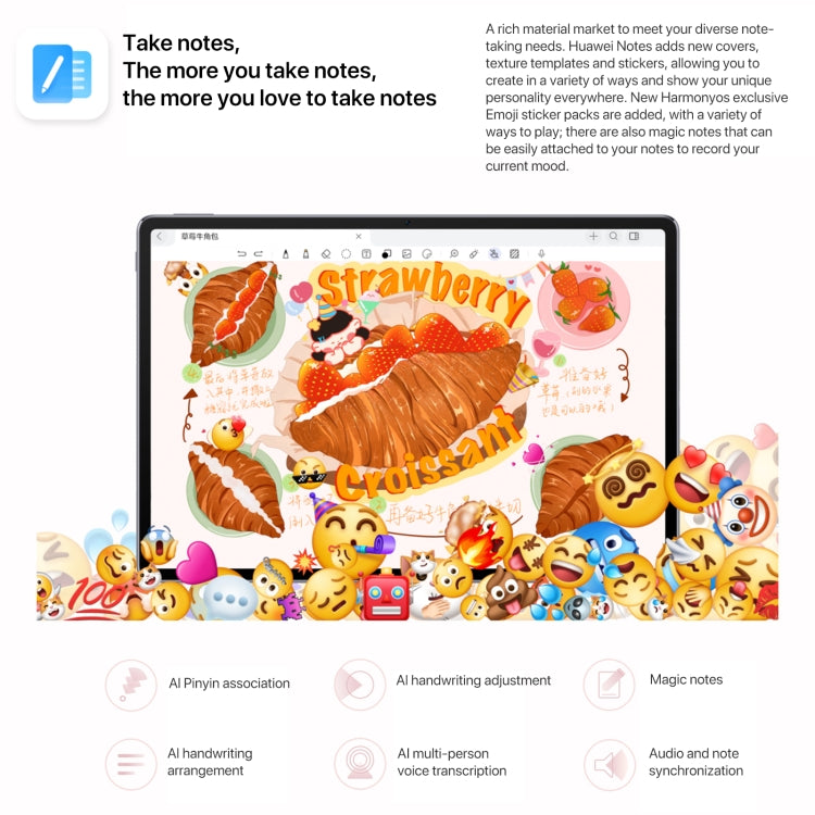 HUAWEI MatePad Air 12 inch WiFi Tablet PC, 8GB+256GB, HarmonyOS 4.2 Hisilicon Kirin 9000W, Not Support Google Play(White) - free shipping - PMc TechLife - Order now!