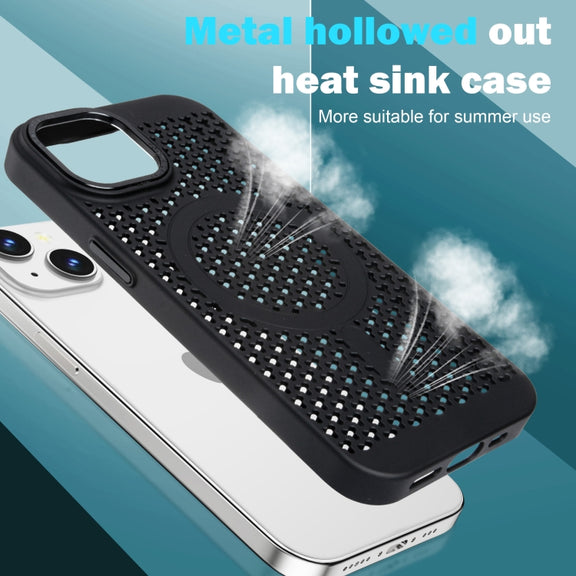 For iPhone 16 Pro Max Ice Feeling Cooling MagSafe Magnetic Phone Case(Dark Green)