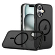 For iPhone 16 Plus Skin Feel Frosted MagSafe Magnetic Phone Case(Transparent Black) - iPhone 16 Plus Cases by PMC TechLife | Online Shopping South Africa | PMC TechLife | Buy Now Pay Later Mobicred