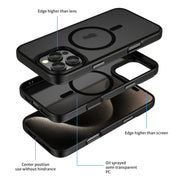 For iPhone 16 Plus Skin Feel Frosted MagSafe Magnetic Phone Case(Transparent Black)