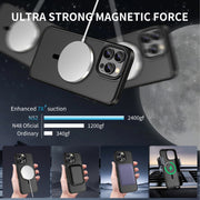 For iPhone 16 Plus Skin Feel Frosted MagSafe Magnetic Phone Case(Transparent Black)