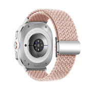 For Samsung Galaxy Watch Ultra 47mm Nylon Loop Magnetic Buckle Watch Band(Pink Sand)