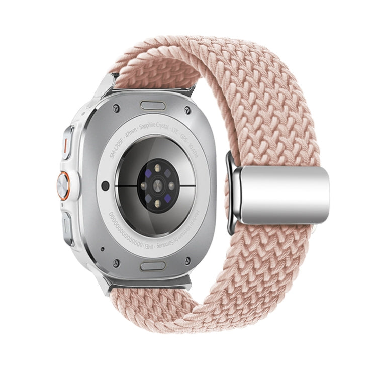 For Samsung Galaxy Watch Ultra 47mm Nylon Loop Magnetic Buckle Watch Band(Pink Sand)