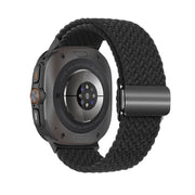 For Samsung Galaxy Watch Ultra 47mm Nylon Loop Magnetic Buckle Watch Band(Black)