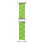 For Samsung Galaxy Watch Ultra 47mm Nylon Loop Magnetic Buckle Watch Band(Yellow Green)
