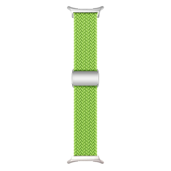 For Samsung Galaxy Watch Ultra 47mm Nylon Loop Magnetic Buckle Watch Band(Yellow Green)
