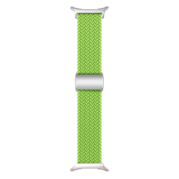 For Samsung Galaxy Watch Ultra 47mm Nylon Loop Magnetic Buckle Watch Band(Yellow Green)