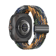 For Samsung Galaxy Watch Ultra 47mm Nylon Loop Magnetic Buckle Watch Band(Camo Colorful)