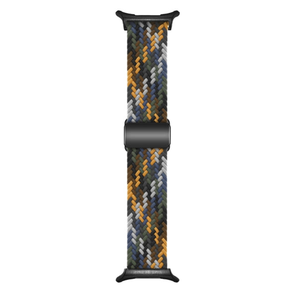 For Samsung Galaxy Watch Ultra 47mm Nylon Loop Magnetic Buckle Watch Band(Camo Colorful)