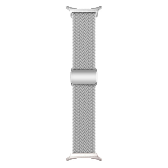 For Samsung Galaxy Watch Ultra 47mm Nylon Loop Magnetic Buckle Watch Band(Light Grey)
