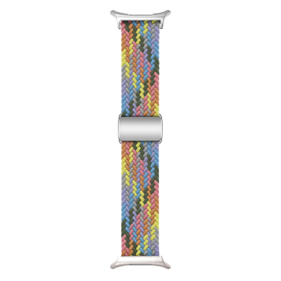 For Samsung Galaxy Watch Ultra 47mm Nylon Loop Magnetic Buckle Watch Band(Heartbeat Purple)