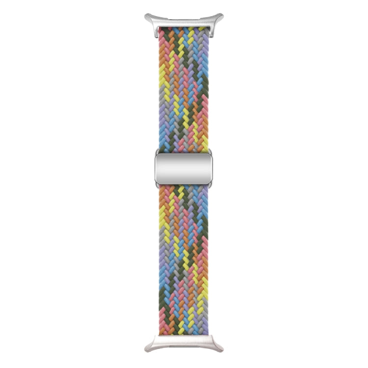 For Samsung Galaxy Watch Ultra 47mm Nylon Loop Magnetic Buckle Watch Band(Heartbeat Purple)