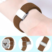 For Samsung Galaxy Watch Ultra 47mm Nylon Loop Magnetic Buckle Watch Band(Denim Rainbow)