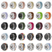 For Samsung Galaxy Watch Ultra 47mm Nylon Loop Magnetic Buckle Watch Band(Smoke Purple)