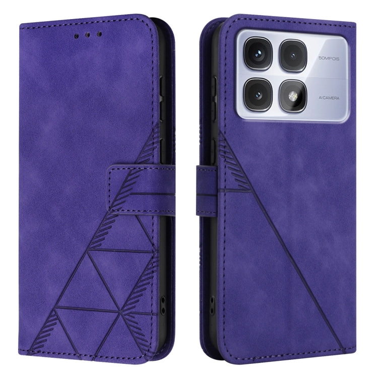 For Redmi K70 Ultra 5G Global Crossbody 3D Embossed Flip Leather Phone Case(Purple) - free shipping - PMC Jewellery - Order now!