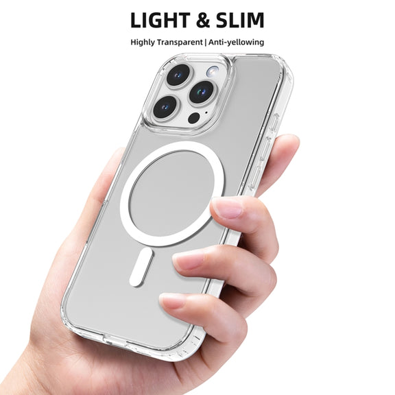 For iPhone 16 Mutural Ice Series MagSafe Magnetic TPU Phone Case(Transparent)