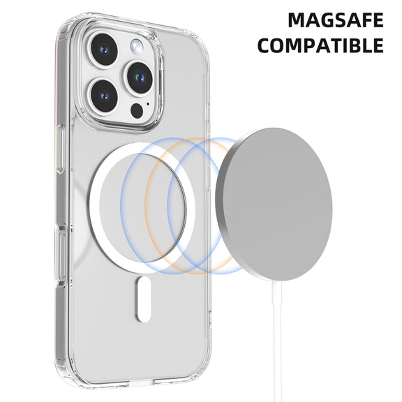 For iPhone 16 Plus Mutural Ice Series MagSafe Magnetic TPU Phone Case(Transparent)
