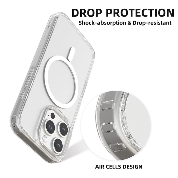 For iPhone 16 Pro Max Mutural Ice Series MagSafe Magnetic TPU Phone Case(Transparent)