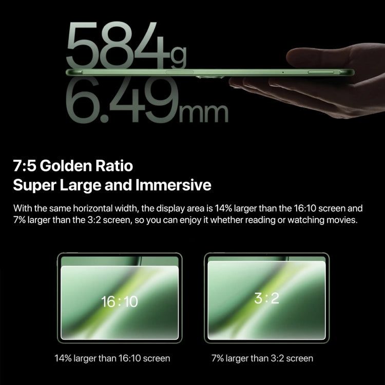 OnePlus Pad Pro 12.1 inch Tablet PC, 8GB+128GB, ColorOS 14.1 Qualcomm Snapdragon 8 Gen3 Octa Core(Gray)